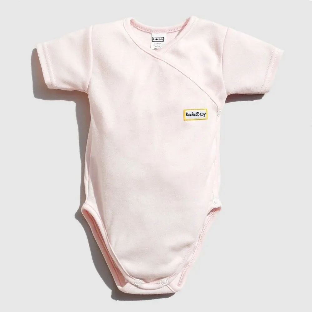 ROCKETBABY Bodysuit Kimono Short Sleeve Pink